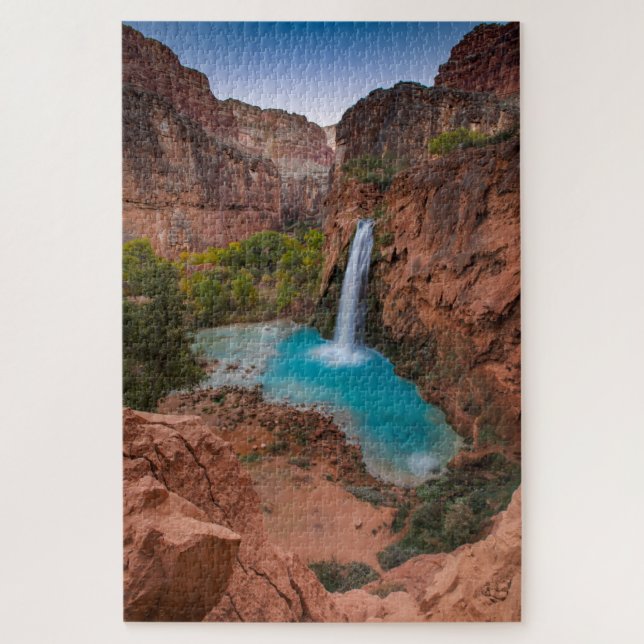 Puzzle Paisaje de cascada en cañón (Vertical)