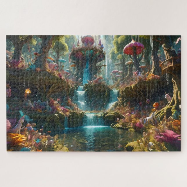 Puzzle Paisaje de cascada mágico (Horizontal)