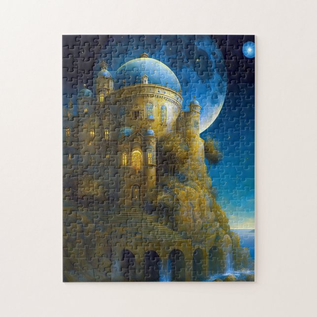 Puzzle Paisaje de Castle Fantasy Moon (Vertical)