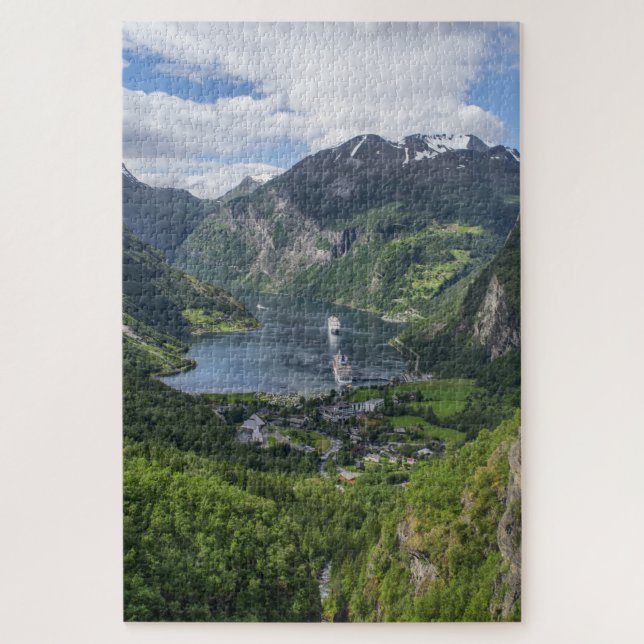 Puzzle Paisaje de Fjord Noruega (Vertical)