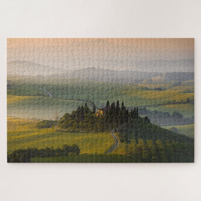 Puzzle Paisaje de la colina de Toscana en la salida del (Horizontal)