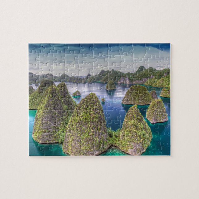 Puzzle paisaje de la isla Wayag, Indonesia (Horizontal)