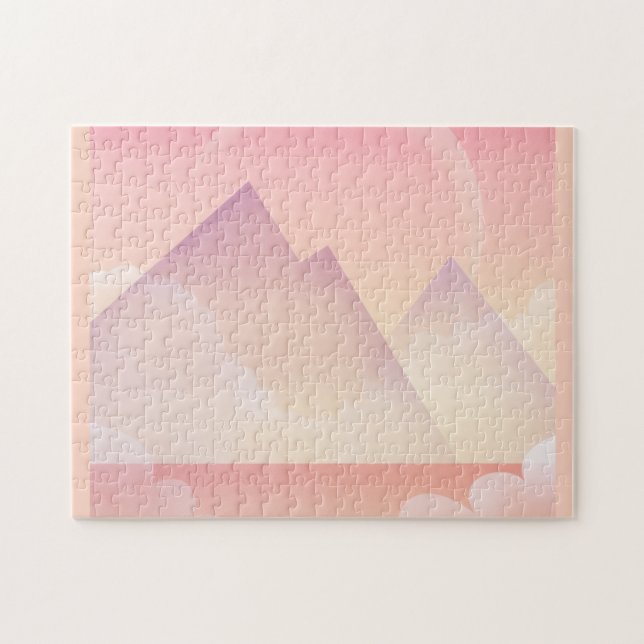 Puzzle Paisaje de la montaña Dreamy Pastel (Horizontal)