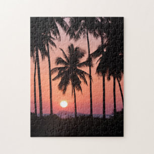 Puzzle Paisaje de la palmera del coco