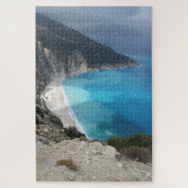Puzzle Paisaje de la playa griega de Myrtos Bay Kefalonia