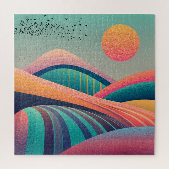 Puzzle Paisaje de las colinas de Kaleidoscope (Vertical)