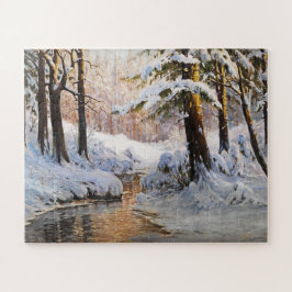 Puzzle Paisaje de los bosques nevados, Walter Moras