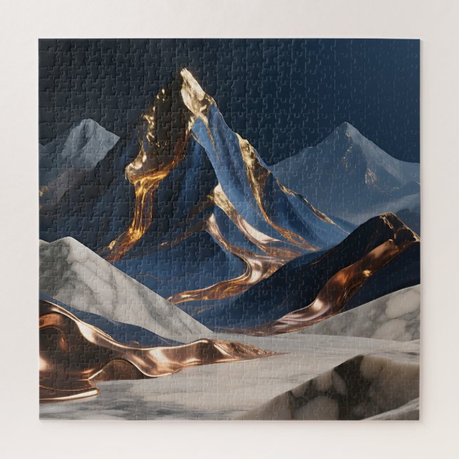 Puzzle Paisaje de mármol de la Montaña Dorada (Vertical)