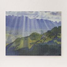 Paisaje de montaña en Suiza (Serebriakova)