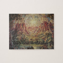 Puzzle Paisaje de montaña (por Konstantin Bogaevsky)