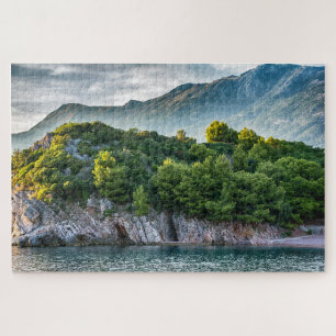Puzzle paisaje de montaña y mar de Montenegro
