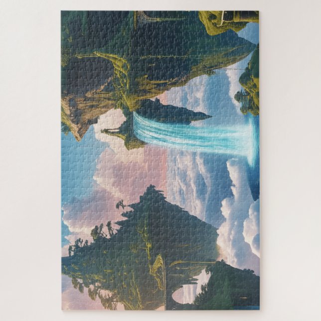 Puzzle Paisaje de montañas flotantes (Vertical)