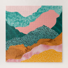 Paisaje de papel, desgarrado, desgarrado, verde, r