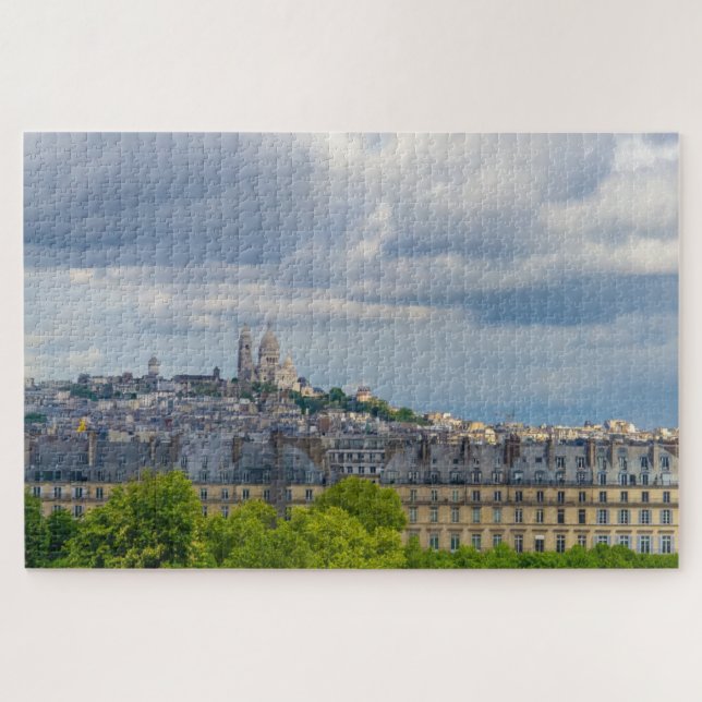 Puzzle Paisaje de París con Sacre Coeur, Francia (Horizontal)