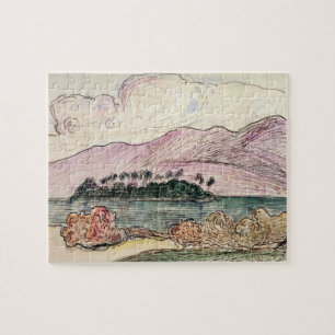 Puzzle Paisaje de Paul Gauguin el   Tahitian (w/c en el