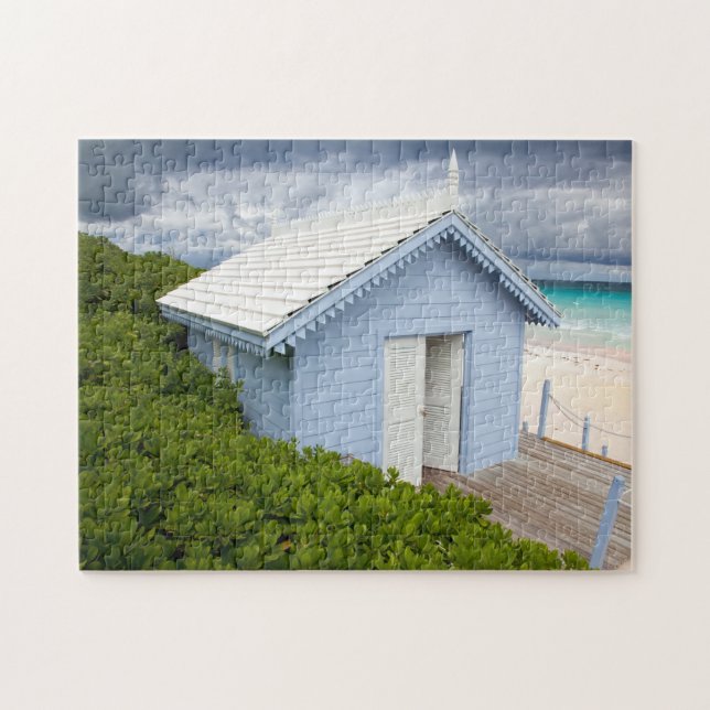 Puzzle Paisaje de playa de las Bahamas. (Horizontal)