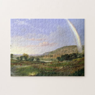 Puzzle Paisaje de Robert S. Duncanson con arcoiris