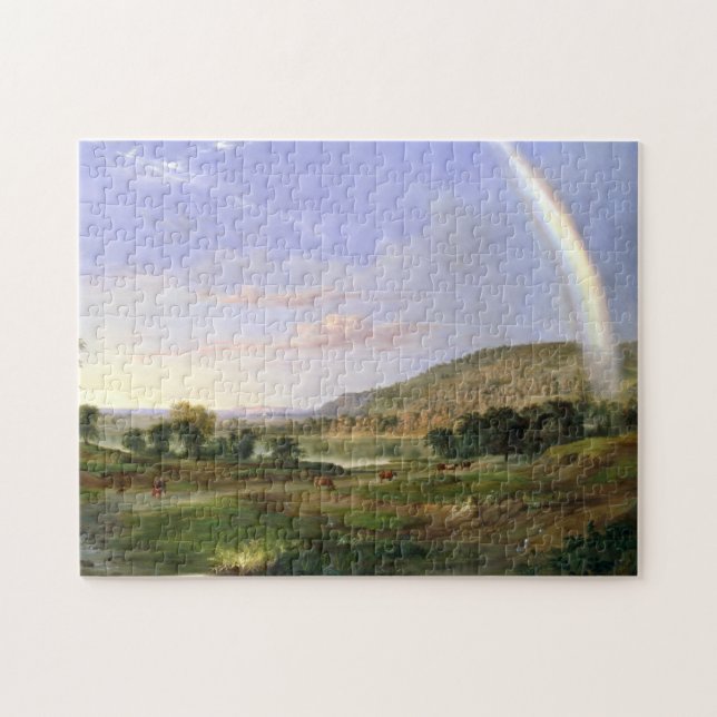 Puzzle Paisaje de Robert S. Duncanson con arcoiris (Horizontal)