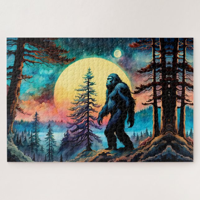Puzzle Paisaje de Squatchin' Colorous Sasquatch (Horizontal)