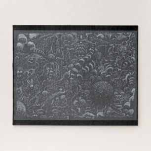 Puzzle paisaje de tinta plateada Darkworld