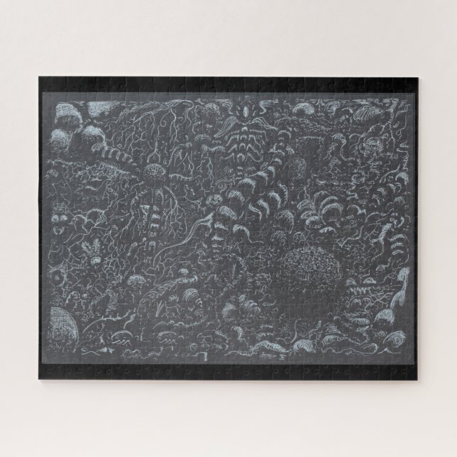 Puzzle paisaje de tinta plateada Darkworld (Horizontal)