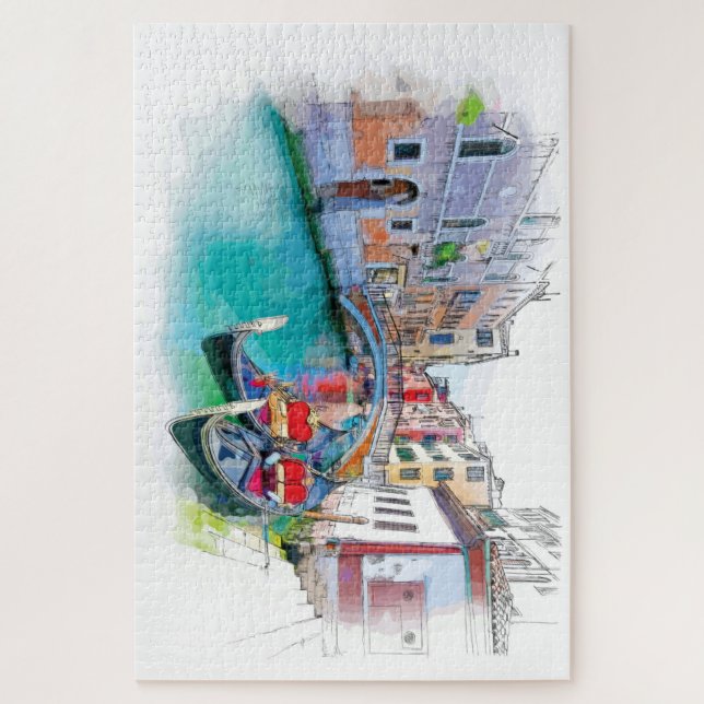 Puzzle Paisaje de Venecia Italia de mano (Vertical)