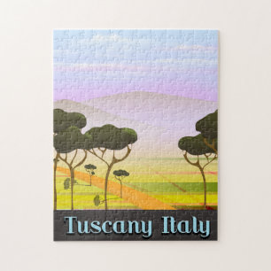 Puzzle paisaje de viaje por Toscana Italia