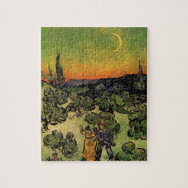 Puzzle Paisaje de Vincent Van Gogh Moonlit (Vertical)