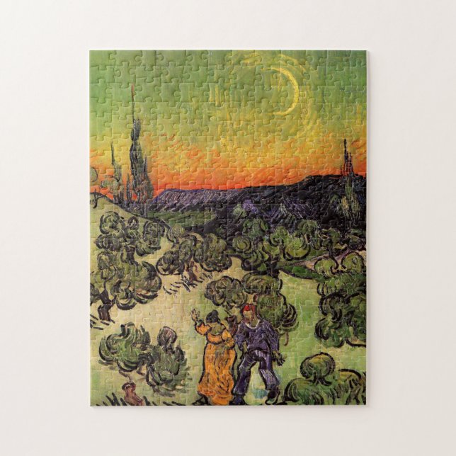 Puzzle Paisaje de Vincent Van Gogh Moonlit (Vertical)