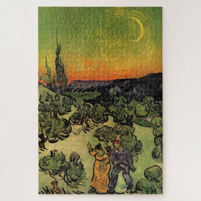 Puzzle Paisaje de Vincent Van Gogh Moonlit (Vertical)