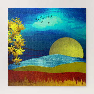Puzzle Paisaje del cielo líquido