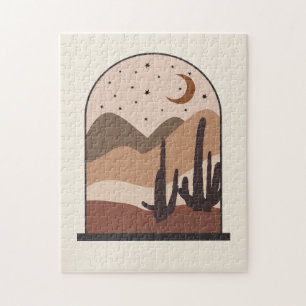 Puzzle Paisaje del desierto, Arizona, arte abstracto boho