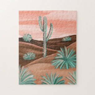 Puzzle Paisaje del desierto y Cactus de Arizona