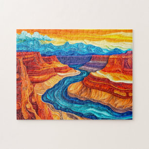 Puzzle Paisaje del Gran Cánion en estilo quilling