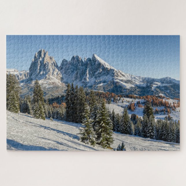 Puzzle Paisaje del invierno de Alpe di Siusi Dolomites (Horizontal)