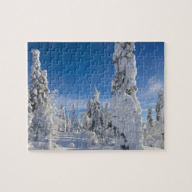 Puzzle Paisaje del invierno en Lappland (Horizontal)