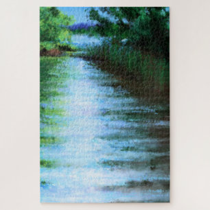 Puzzle Paisaje del lago - Naturaleza - Pintura original d