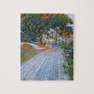 Puzzle Paisaje del parque Dahu de Asia