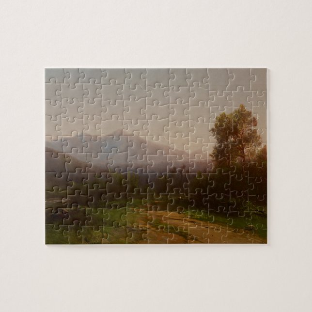 Puzzle Paisaje del río Hudson, c.1860-5 (aceite en lona) (Horizontal)