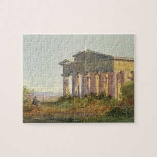 Puzzle Paisaje en Paestum (w/c en el papel)