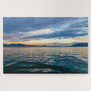 Puzzle Paisaje escénico del lago Maggiore al atardecer, I