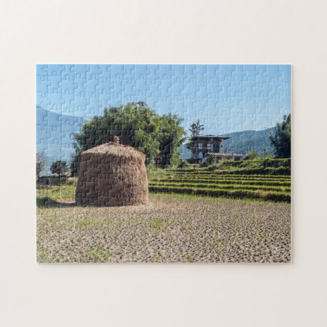 Puzzle Paisaje escénico en Bután rural, Himalaya, Asia (Horizontal)
