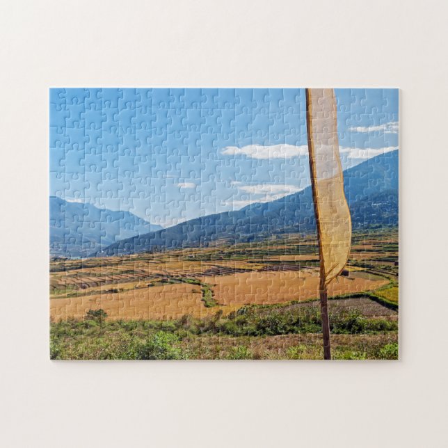Puzzle Paisaje escénico en Bután rural, Himalaya, Asia (Horizontal)