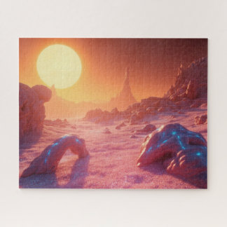 Puzzle paisaje espacial de fantasía