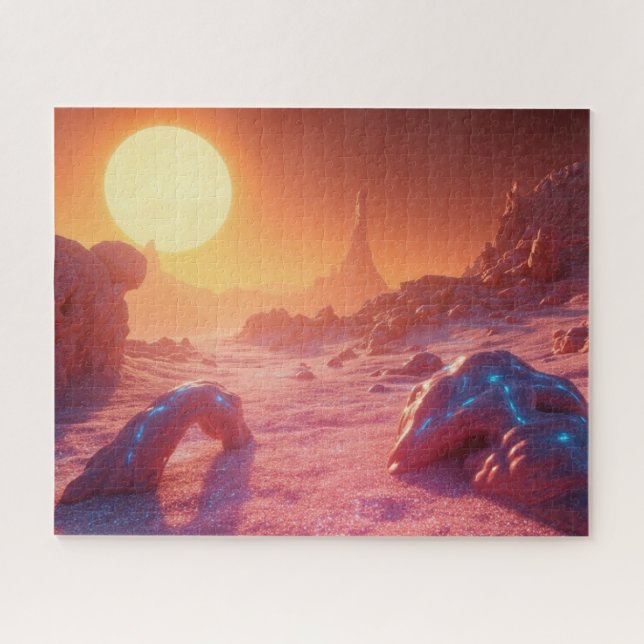 Puzzle paisaje espacial de fantasía (Horizontal)