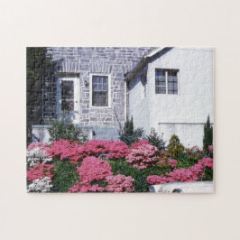 Puzzle Paisaje floral Retro Homestead Vintage Car