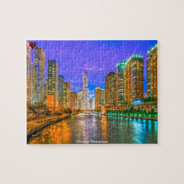 Puzzle Paisaje fluvial de Chicago (Horizontal)