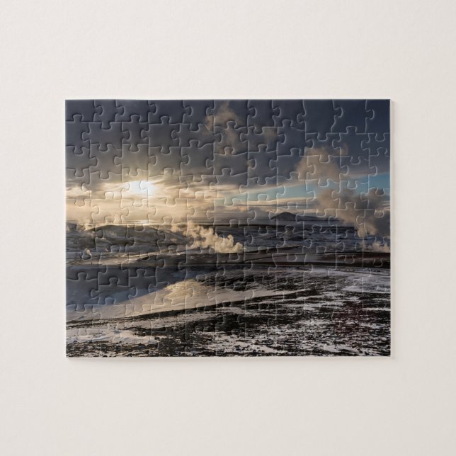 Puzzle Paisaje geotérmico invernal (Horizontal)