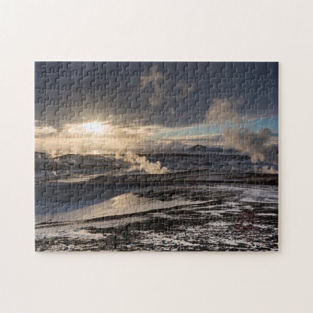 Puzzle Paisaje geotérmico invernal (Horizontal)