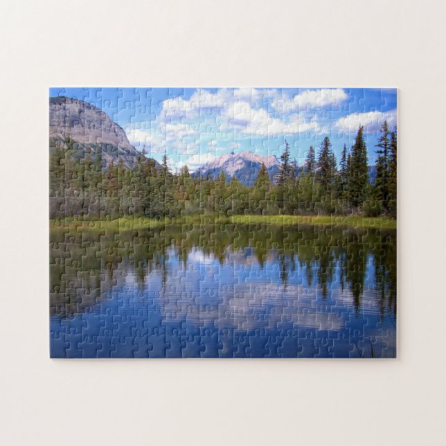 Puzzle Paisaje hermoso del lago (Horizontal)